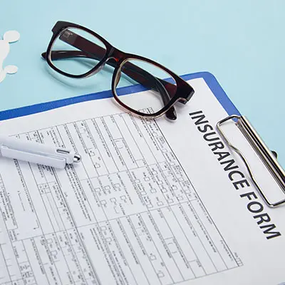 Formulario de seguro, gafas, Compañía de seguros en Florida Poncho Insurance