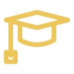 Icono de birrete de graduación